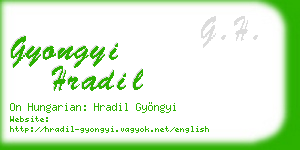 gyongyi hradil business card